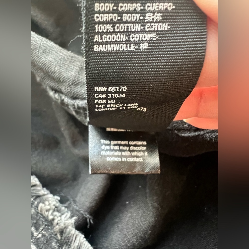 NWT: WE THE FREE Black Tie Zippered Raw Cuffs and Hem Bell Sleeve Size 2 - Picture 12 of 13
